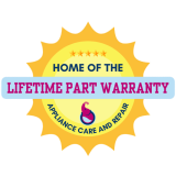 Appliance Care & Repair has a lifetime part guarantee.